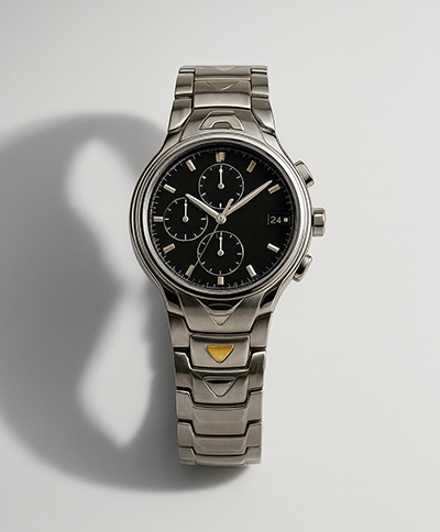 運動計時碼錶 x 金屬一體式錶帶