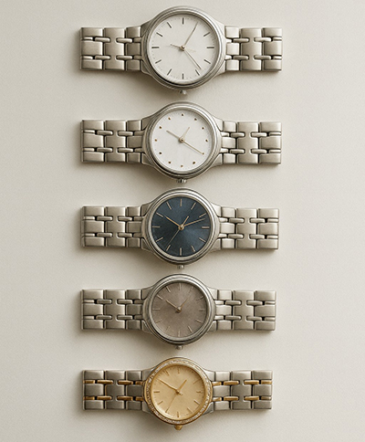 經典五色簡約圓形腕錶(五色系列)