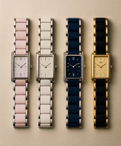 混材長方形 x 四色陶瓷鏈節系列