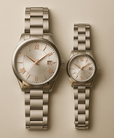 羅馬刻度 x 金屬拉絲經典對錶