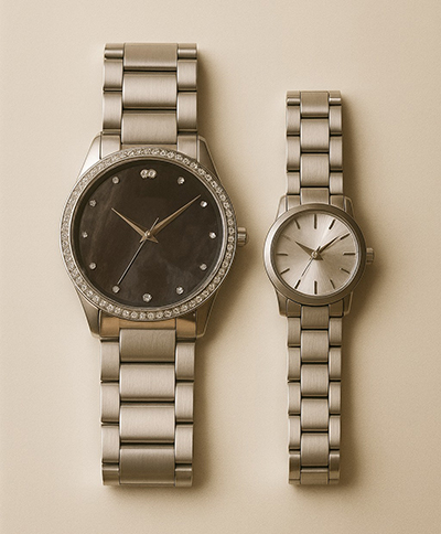 貝母 x 鑽飾外圈男女對錶