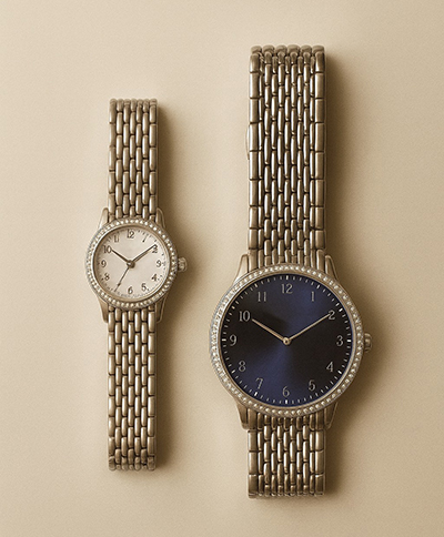 深藍放射紋 x 鑽飾外圈